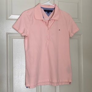 Tommy Hillfiger. Pink. Collar. Short sleeve. S/P